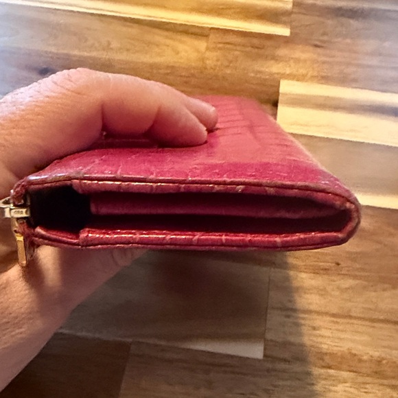 Miu Miu Fuchsia Crocodile Embossed Wallet - Picture 5 of 12